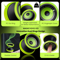 MAGICYOYO V13 Deepspin finger-spin cap enables precise fingertip tricks.