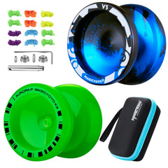 MAGICYOYO V3 metal yoyo close-up highlighting balanced spin for advanced tricks