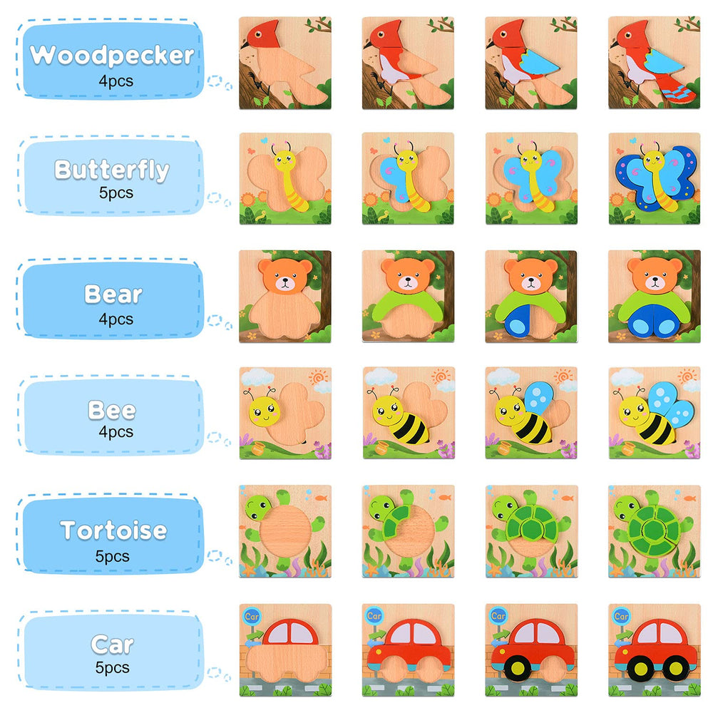MAGIFIRE 5.7-inch square puzzle pieces support safe play