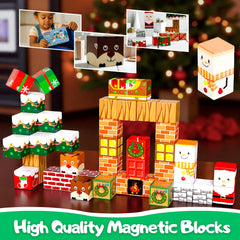 Maginoo Christmas blocks with Santa prints enhance festive imaginative play