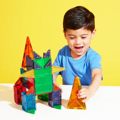 Kids building with MAGNA-TILES Combo, enjoying hands-on creativity and collaboration.