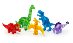 MAGNA-TILES Dinos Pteranodon yellow figurine in flight-ready pose for aerial builds