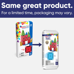 MAGNA-TILES microMAGS tiles spread top-down showing bold colors and variety