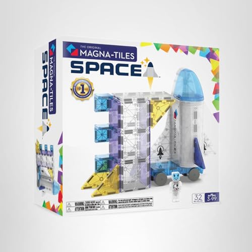 MAGNA-TILES Squares offer versatile building blocks for endless space station layouts.