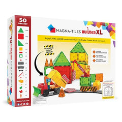 MAGNA-TILES Builder XL dump truck tailgate base supports road-building exploration.