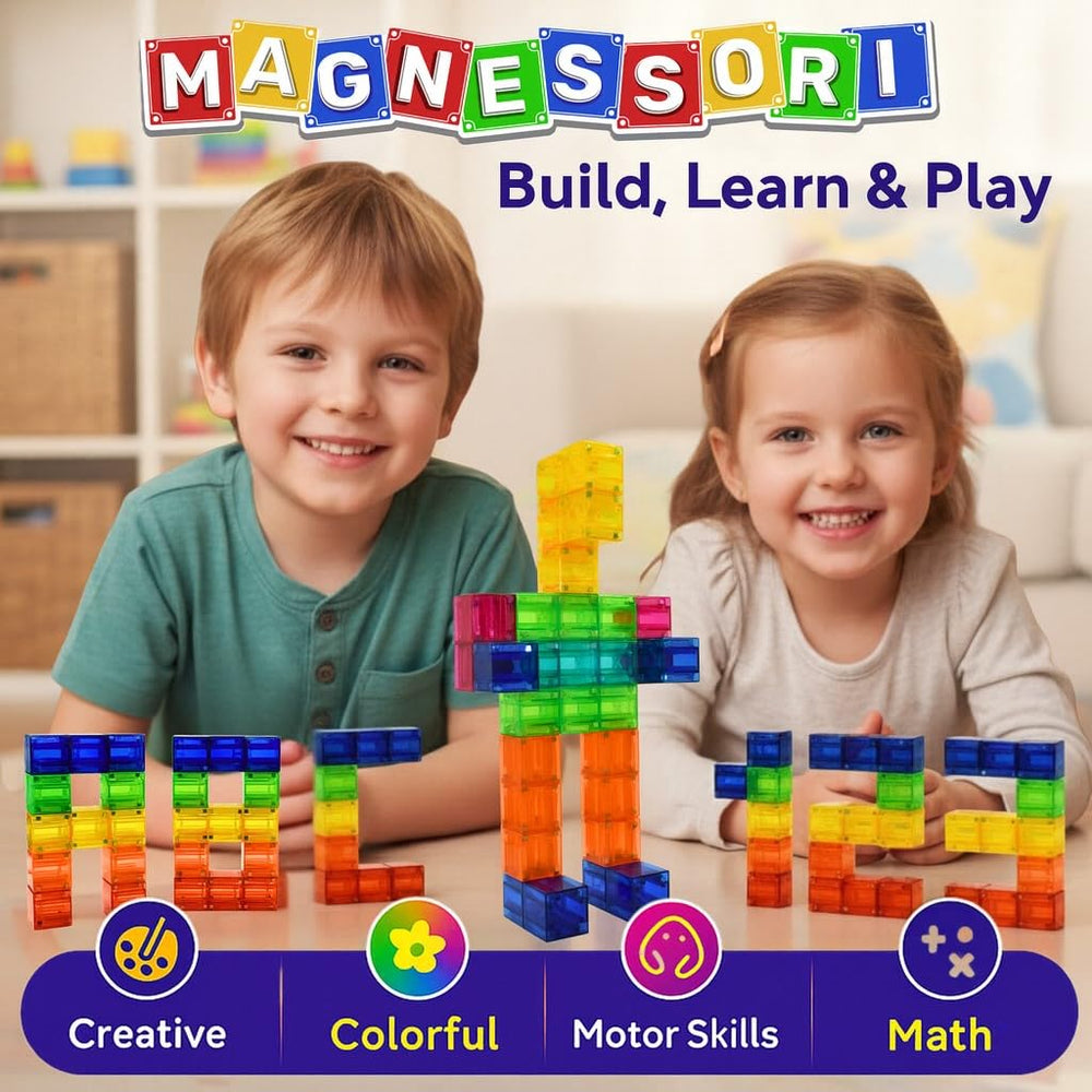 Set includes 48 cubes for open-ended building and STEM discovery