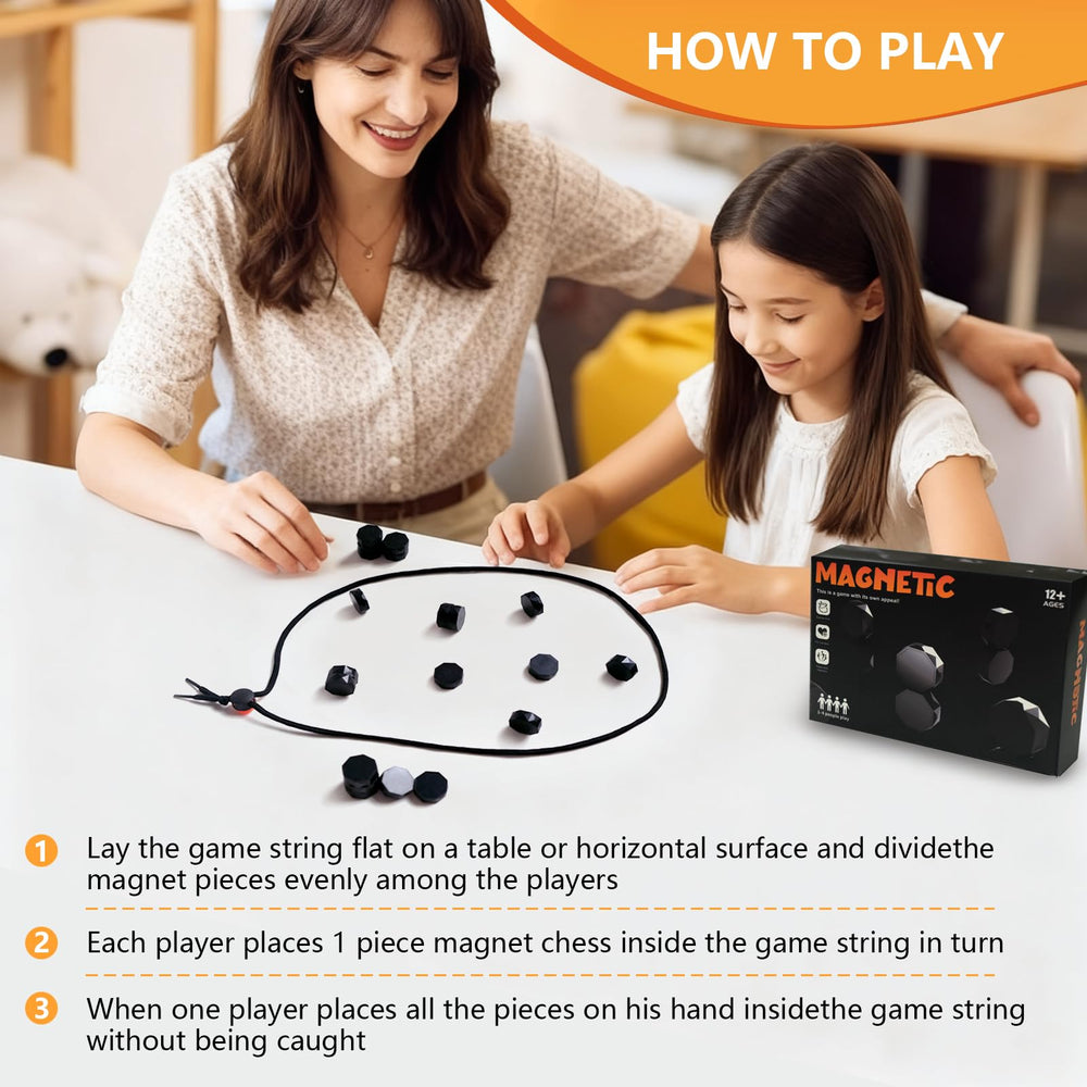 Magnet Game with String three-step learning quick to grasp for beginners