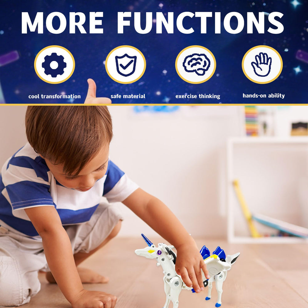 Magnetic transforming cars unicorn – magnetic action adds magic to playtime