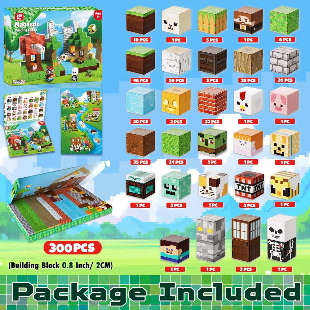 Magnetopia 17-design cube set showing diverse shapes to inspire STEM thinking.