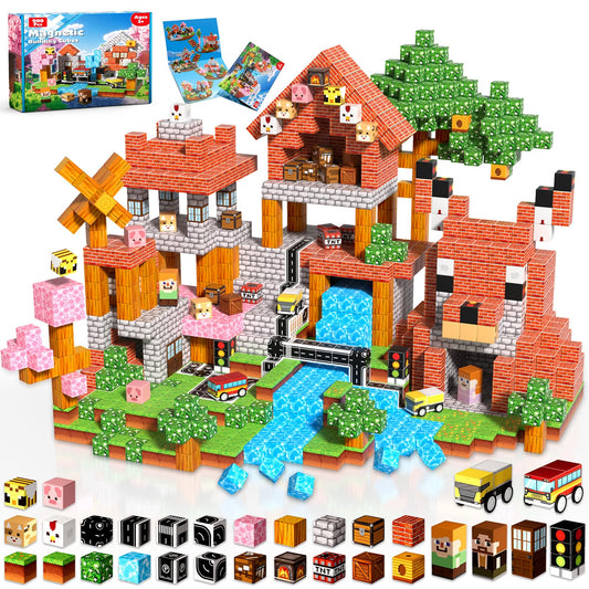 Magnetopia 200-piece blocks in a wide shot for creative building