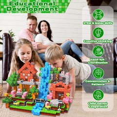 Children building a house scene with Magnetopia blocks to encourage collaboration