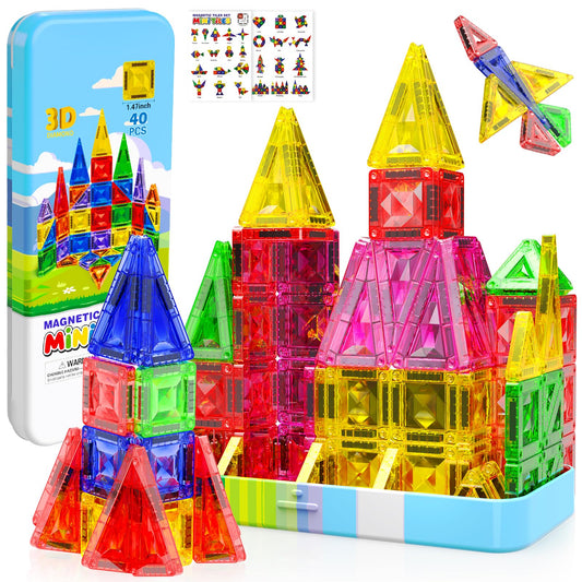 Magnetopia Diamond Texture Mini Tiles travel box promote on-the-go creative play