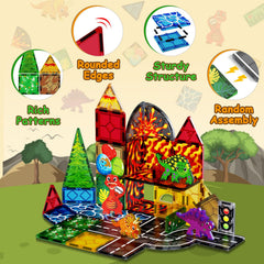 Magnetopia dinosaur tiles detailed dinosaurs for creative building
