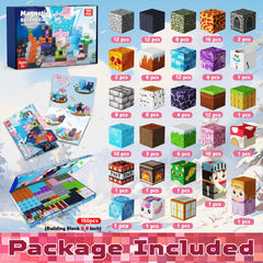 Magnetopia colorful cubes assembling into a Glacier Castle setup, showcasing creativity.