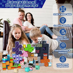 Magnetopia 150-piece set displayed with color variety to inspire architectural play.