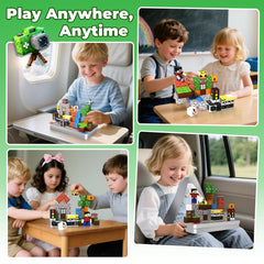 Magnetopia kid-building session on a table showing collaborative play.