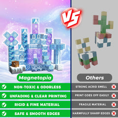Magnetopia sturdy magnets enable secure, flexible structures during construction.