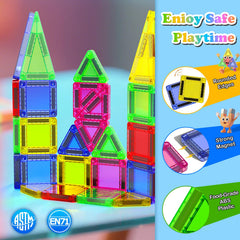 Magnetopia magnets and shapes promote early STEM exploration and building skills.