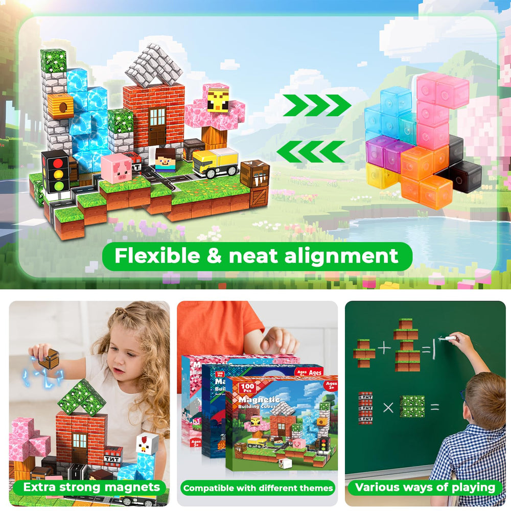 Magnetopia STEM learning toy in action developing spatial reasoning and planning