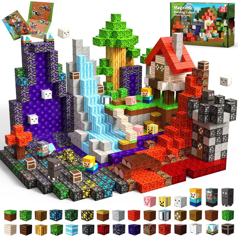 Magneverse 150 PCS magnetic blocks kit for creative STEM play and durable builds.