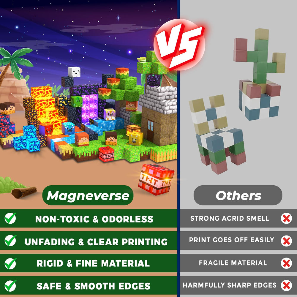 Magneverse child friendly cubes are safe and durable for little hands
