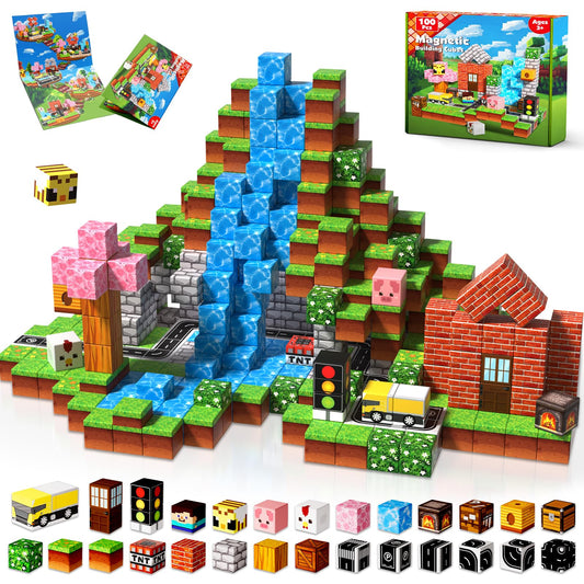 Magneverse forest blocks collection with colorful cubes inviting creative STEM play