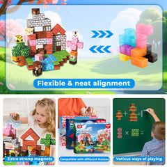 Gift-ready Magneverse set with a forest theme and endless building options.