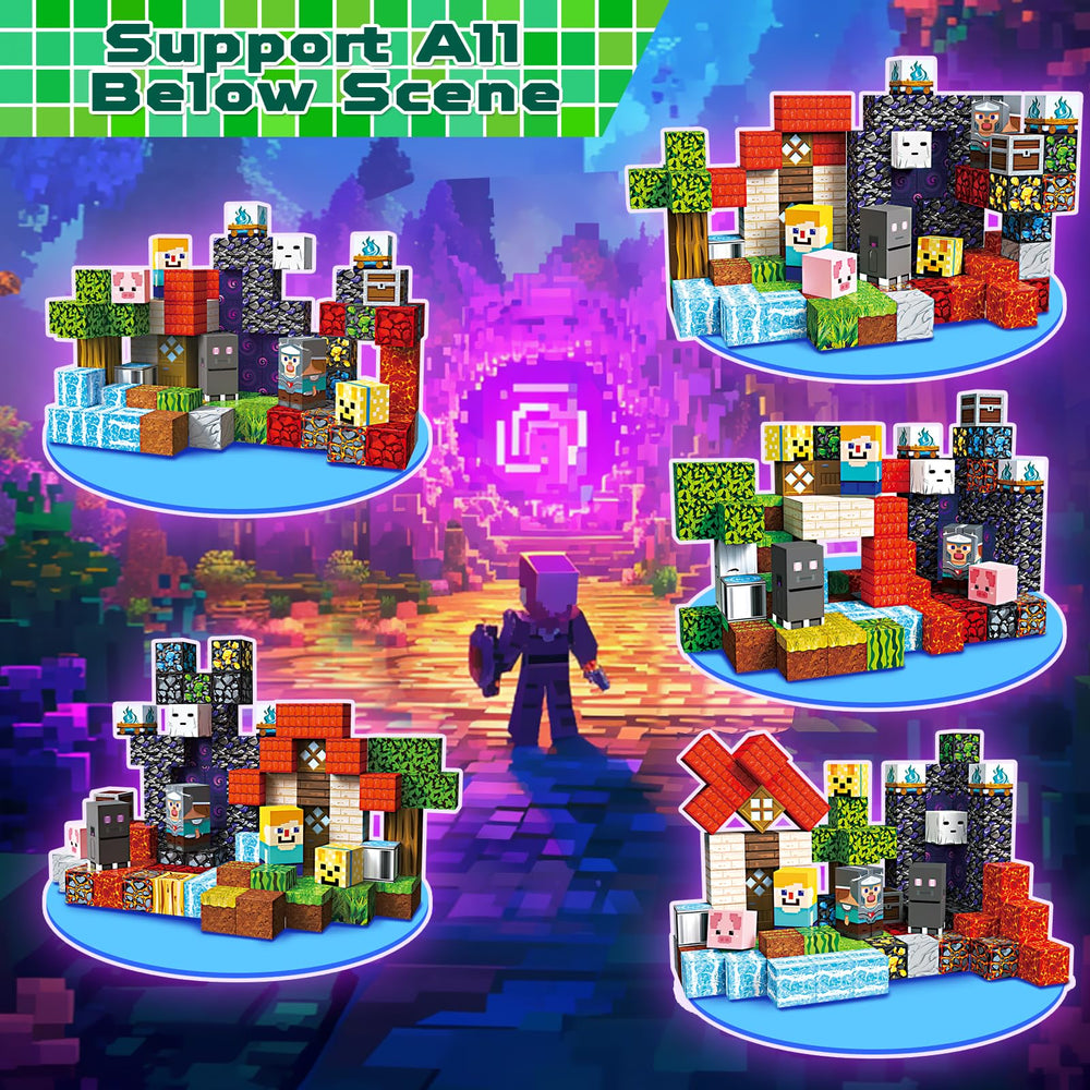 Magneverse Portal building action shows easy grip and cooperative play.