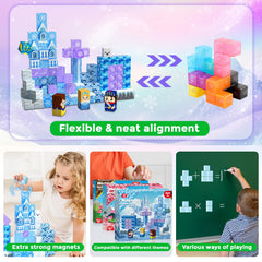 Magneverse-princess-castle-building shows magical storytelling and collaborative play.