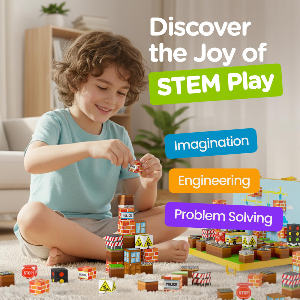 Magnezo safe non-toxic blocks with smooth edges for kid-friendly play
