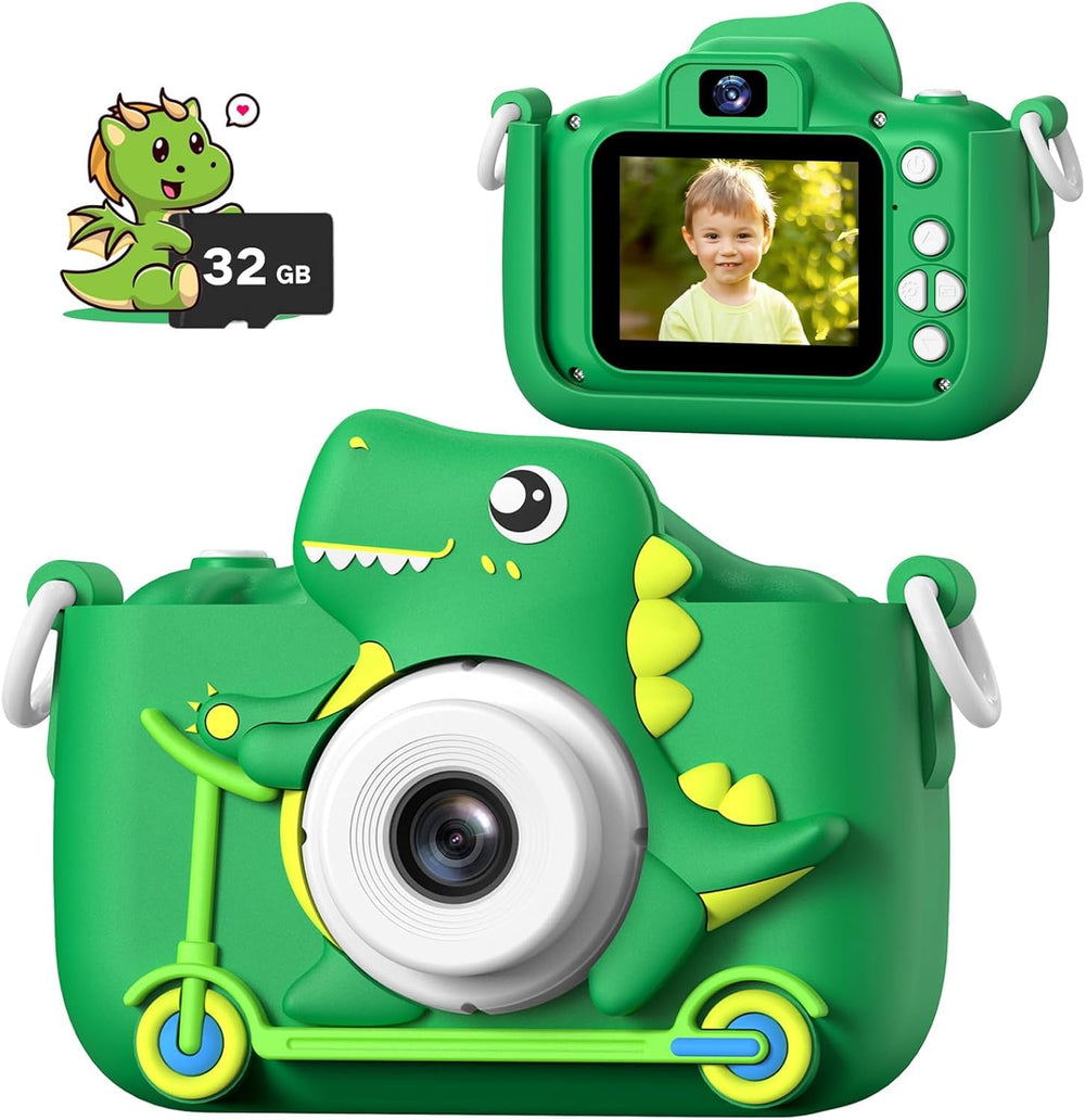 MgaoLo kids camera front view with 48 MP sensors for bright, kid-friendly photos.