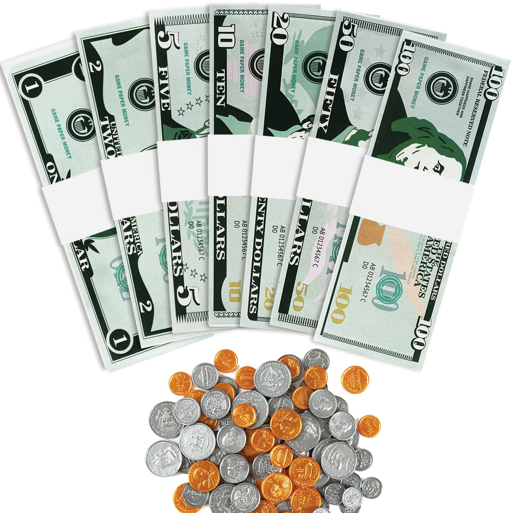 MAGLOGY play money bills front view for counting and math practice