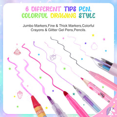 MAIGOZON unicorn glitter gel pens add sparkle to doodles and art.