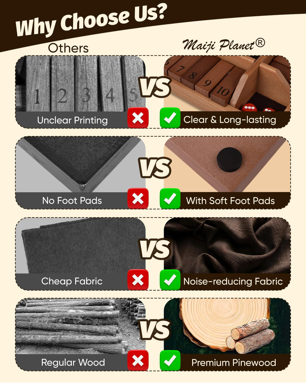 Maiji Planet Shut The Box camp kit for outdoor gatherings and games