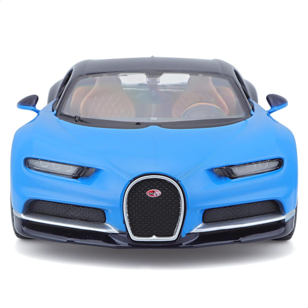 Maisto Bugatti Chiron detailed chassis, precise undercarriage for authentic scale modeling.