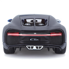 Maisto Bugatti Chiron die-cast metal body with plastic details for durability and realism.
