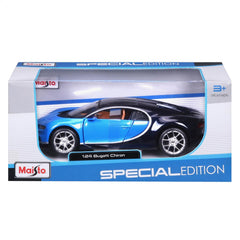 Maisto Bugatti Chiron scale model, a faithful collector's piece for fans.