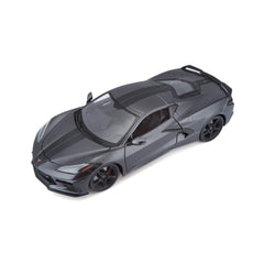 Maisto 1:18 Corvette Stingray Z51 grey front view for display