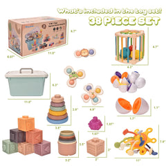 Majabike Montessoriii stacking rings foster color and size recognition and coordination.