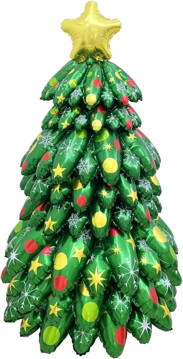Majiato Christmas tree balloons small leaf 1 adds color and texture to a DIY tree display