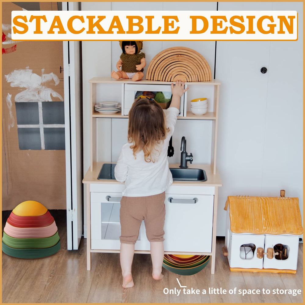 Makarci Balance Stepping Stones durable non toxic material for reliable outdoor use.
