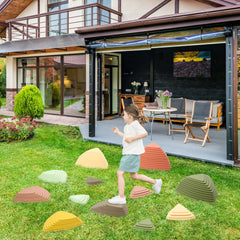 makarci stepping stones forest climb set encourages problem-solving and sequencing