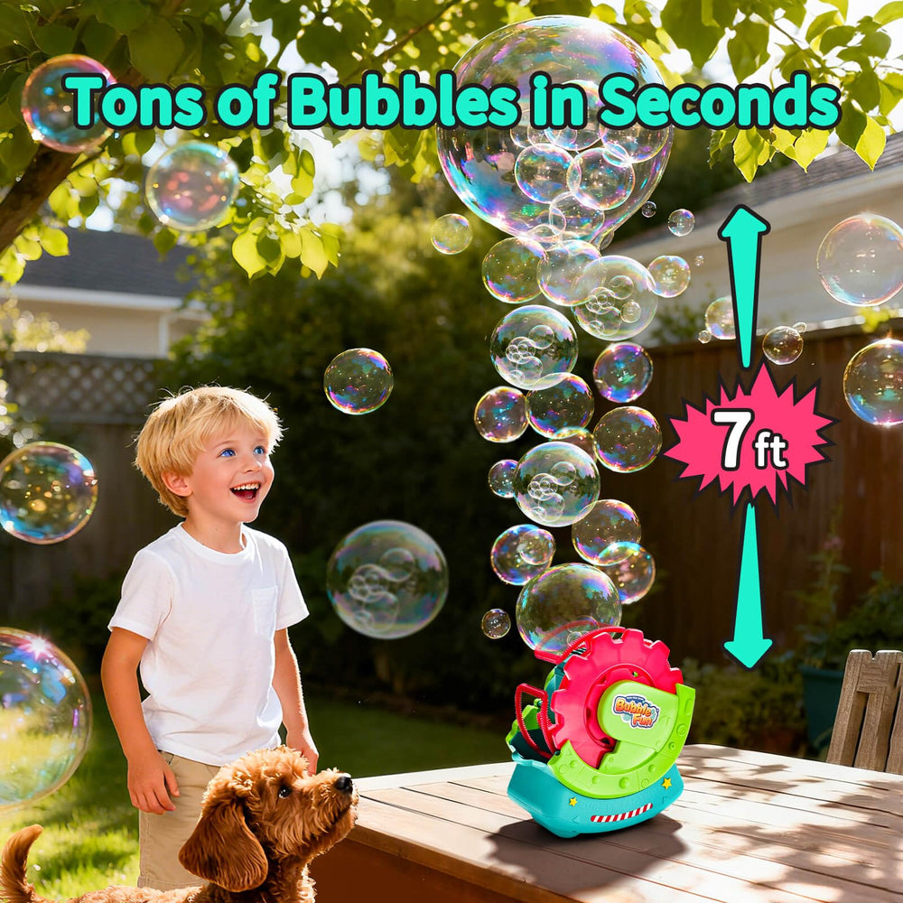 MAKE KIDS SMILE BUBBLE FUN indoor-outdoor use for celebrations and playtime.