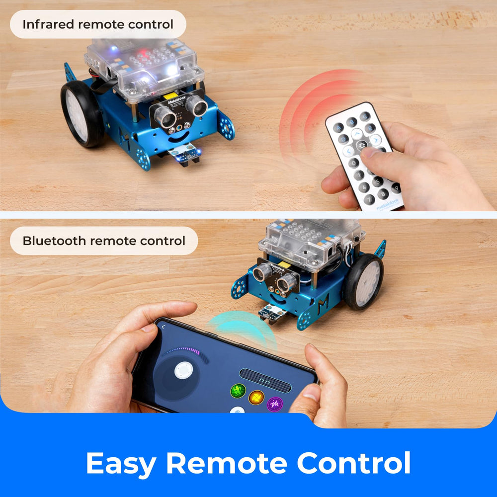 Makeblock mBot remote controller focus demonstrates interactive play option