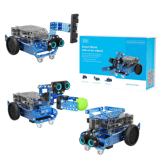 Makeblock mBot2 3in1 arm in action for hands-on robotics learning.