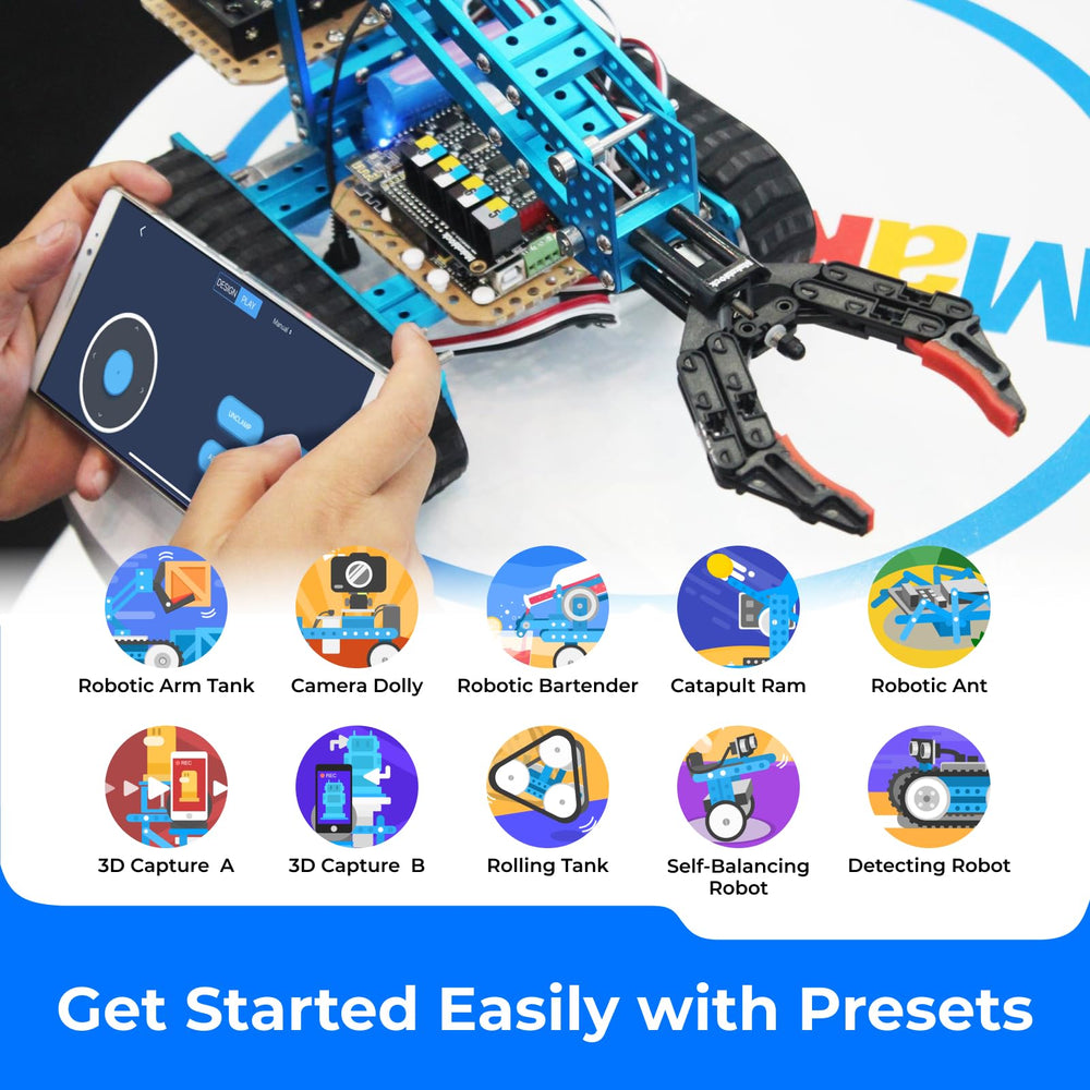 Makeblock sensors and actuators enabling autonomous behavior and learning