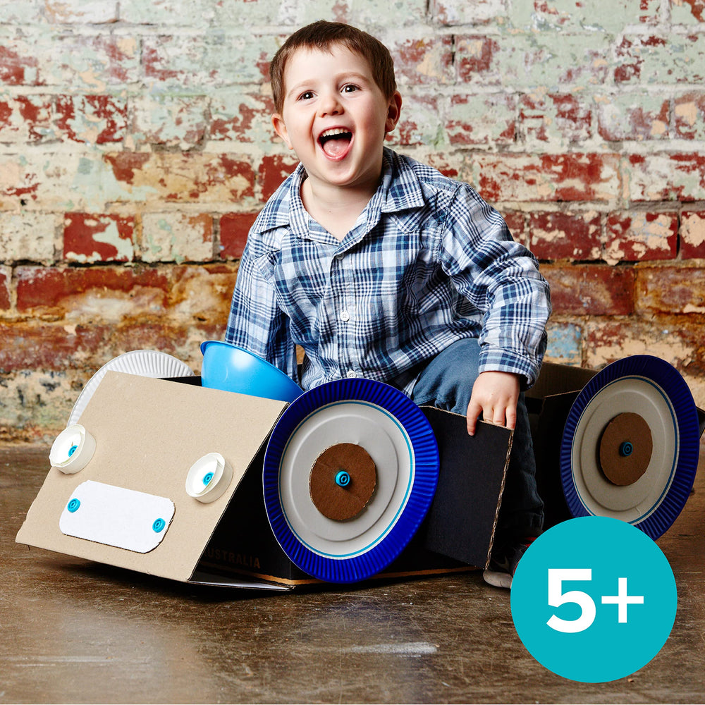 Makedo Explore hands-on STEM/STEAM learning with cardboard construction materials.
