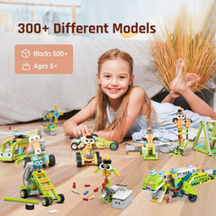 Blocks laid out for 200+ build options with makerzoid kit.