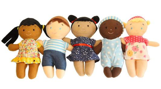 Making Believe Diversity Buddies plush dolls with colorful outfits for inclusive playtime.