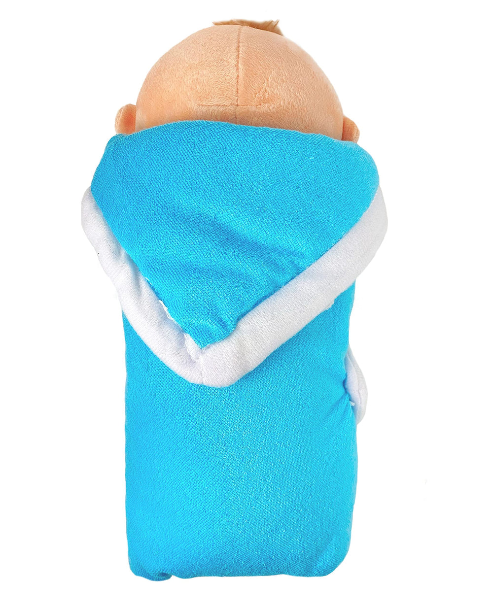 Making Believe Nativity Baby Jesus Doll in scene, completes holiday display